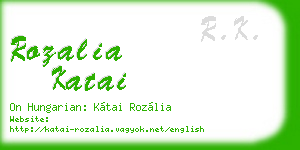 rozalia katai business card